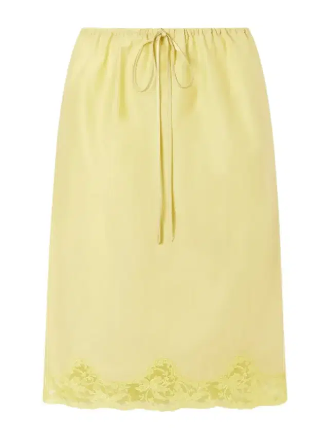 Lace-trimmed Poplin Midi Skirt