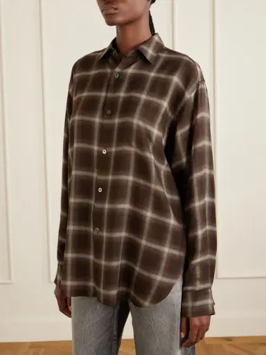 ssstein Checked Lyocell-blend Gauze Shirt | Thumbnail 3 ssstein Checked Lyocell-blend Gauze Shirt | Thumbnail 3