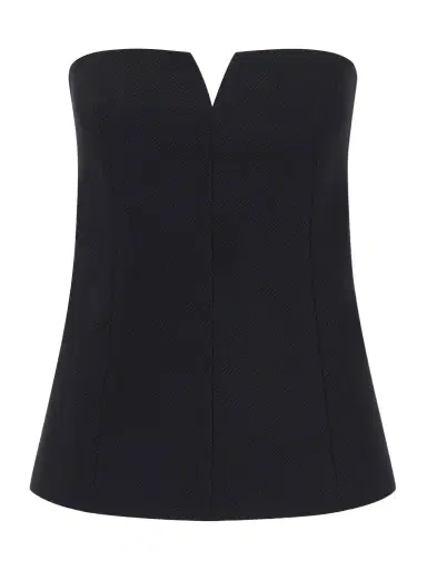 St. Agni Strapless Pinstriped Woven Top | Thumbnail 1 St. Agni Strapless Pinstriped Woven Top | Thumbnail 1