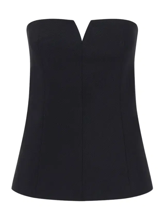 Strapless Pinstriped Woven Top