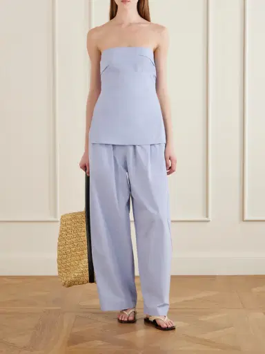 St. Agni Strapless Cotton-blend Poplin Top | Thumbnail 2 St. Agni Strapless Cotton-blend Poplin Top | Thumbnail 2