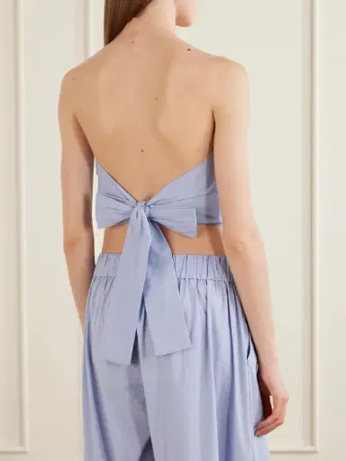 St. Agni Strapless Cotton-blend Poplin Top | Thumbnail 4 St. Agni Strapless Cotton-blend Poplin Top | Thumbnail 4