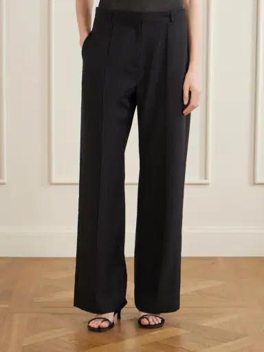 St. Agni Pleated Pinstriped Woven Wide-leg Pants | Thumbnail 3