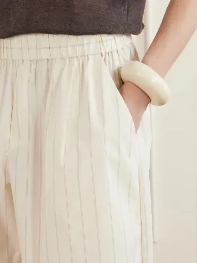 St. Agni Everyday Striped Cotton-blend Poplin Wide-leg Pants | Thumbnail 5