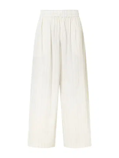 St. Agni Everyday Striped Cotton-blend Poplin Wide-leg Pants | Thumbnail 1