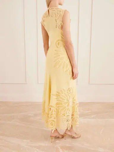 Ulla Johnson Idra Embroidered Silk Midi Dress | Thumbnail 3 Ulla Johnson Idra Embroidered Silk Midi Dress | Thumbnail 3