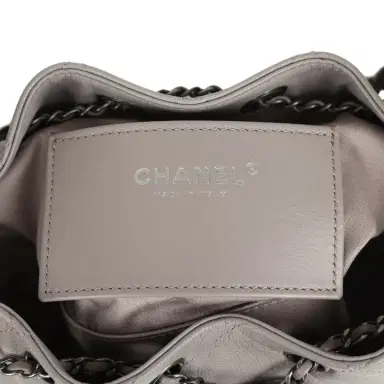 Chanel Chanel Mini 25 Hobo Bag Dark Grey Caviar Aged Ruthenium Hardware | Thumbnail 9