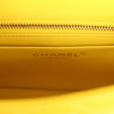 Chanel Chanel Mini Pearl Crush Square Flap Bag Yellow Lambskin Brushed Gold Hardware | Thumbnail 11