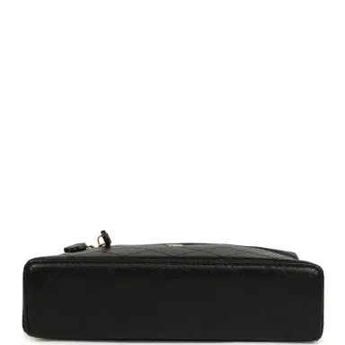 Chanel Chanel Top Handle Long Vanity Case with Chain Black Grained Goatskin Gold Hardware | Thumbnail 6 Chanel Chanel Top Handle Long Vanity Case with Chain Black Grained Goatskin Gold Hardware | Thumbnail 6