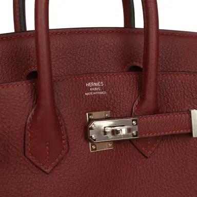 HERMÈS Hermes Birkin 25 Rouge H Togo Palladium Hardware | Thumbnail 7 HERMÈS Hermes Birkin 25 Rouge H Togo Palladium Hardware | Thumbnail 7