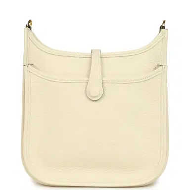 HERMÈS Hermes Evelyne 23 Cream Clemence Gold Hardware | Thumbnail 4