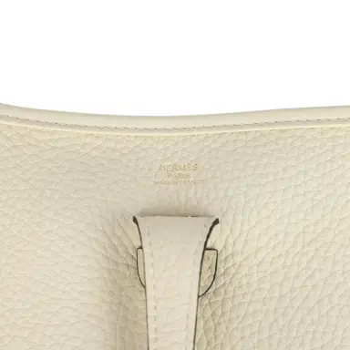 HERMÈS Hermes Evelyne 23 Cream Clemence Gold Hardware | Thumbnail 7