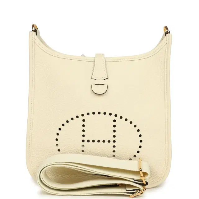 hermes Hermes Evelyne 23 Cream Clemence Gold Hardware
