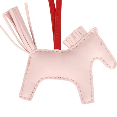 HERMÈS Hermes Rodeo Robeo Coeur Charm PM Rose Darling, Bleu Celeste & Rouge Radieux Milo Lambskin | Thumbnail 5 HERMÈS Hermes Rodeo Robeo Coeur Charm PM Rose Darling, Bleu Celeste & Rouge Radieux Milo Lambskin | Thumbnail 5