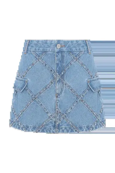 PatBo MARINA DENIM MINI SKIRT | Thumbnail 2