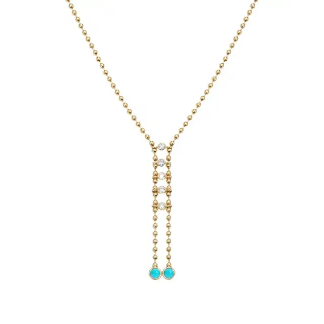 Stephanie Gottlieb Dakota Turquoise Lariat Necklace