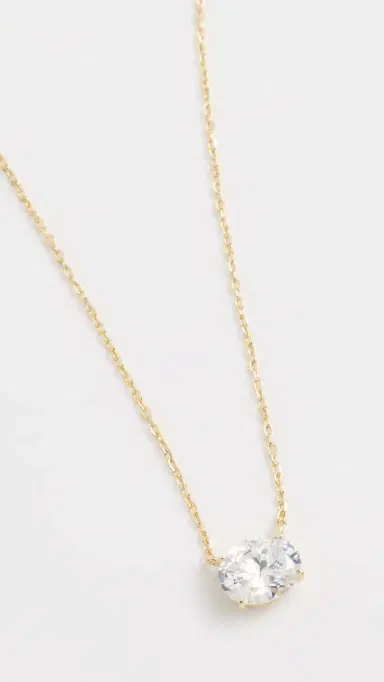 Shashi Oval East To West Necklace Gold One Size | Thumbnail 2