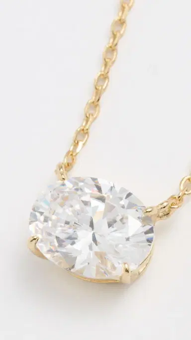 Shashi Oval East To West Necklace Gold One Size | Thumbnail 5