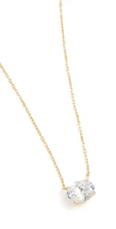 Shashi Oval East To West Necklace Gold One Size | Thumbnail 1