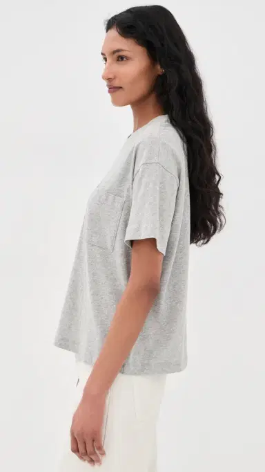 Jenni Kayne Vintage Pocket Tee Heather Grey | Thumbnail 4