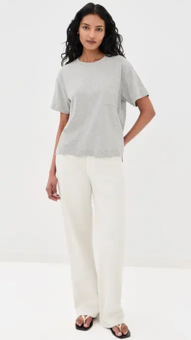 Jenni Kayne Vintage Pocket Tee Heather Grey | Thumbnail 5