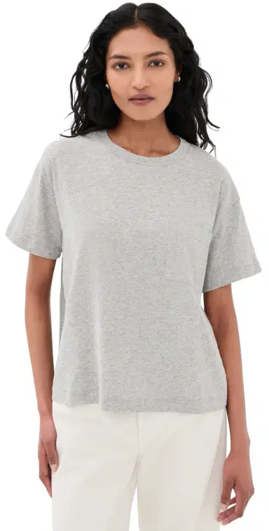 Jenni Kayne Vintage Pocket Tee Heather Grey | Thumbnail 1