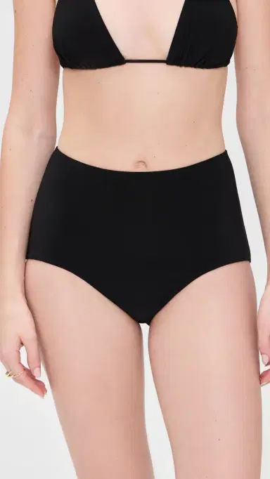 Norma Kamali High Rise Boy Short Bikini Bottoms Black | Thumbnail 2