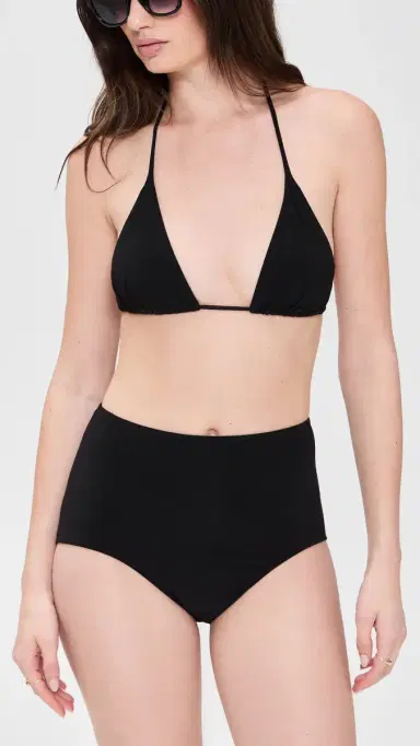 Norma Kamali High Rise Boy Short Bikini Bottoms Black | Thumbnail 4