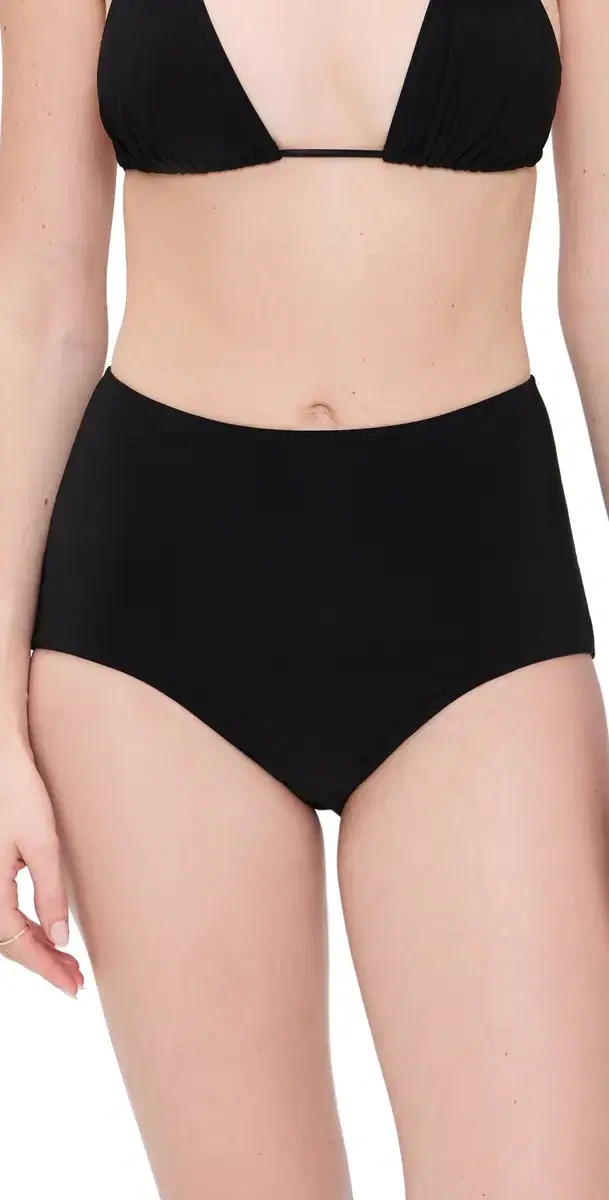 Norma Kamali High Rise Boy Short Bikini Bottoms Black