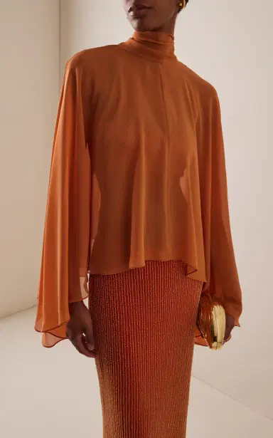 DE LA VALI Exclusive La Isla Palma Chiffon Cape and Top | Thumbnail 3 DE LA VALI Exclusive La Isla Palma Chiffon Cape and Top | Thumbnail 3