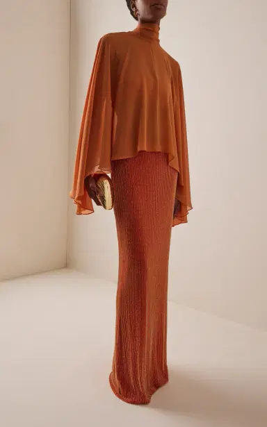 DE LA VALI Exclusive La Isla Palma Chiffon Cape and Top | Thumbnail 4 DE LA VALI Exclusive La Isla Palma Chiffon Cape and Top | Thumbnail 4