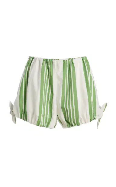 Posse Exclusive La Isla Rosie Striped Cotton Shorts | Thumbnail 1