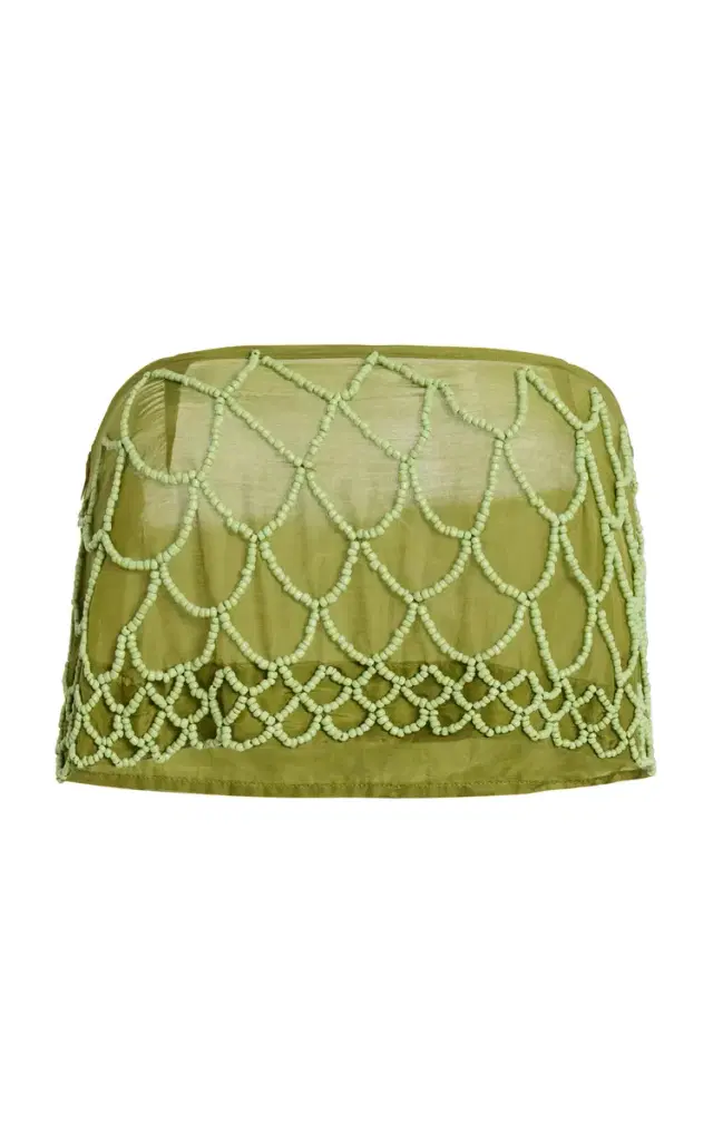 All That Remains Exclusive La Isla Mika Beaded Cotton Strapless Top