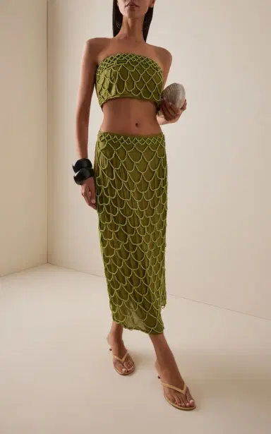 All That Remains Exclusive La Isla Mika Fringed Beaded Cotton Midi Skirt | Thumbnail 2 All That Remains Exclusive La Isla Mika Fringed Beaded Cotton Midi Skirt | Thumbnail 2