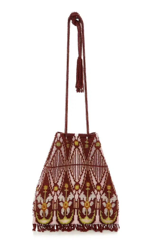 Pura Utz Exclusive La Isla Floral Beaded Pouch