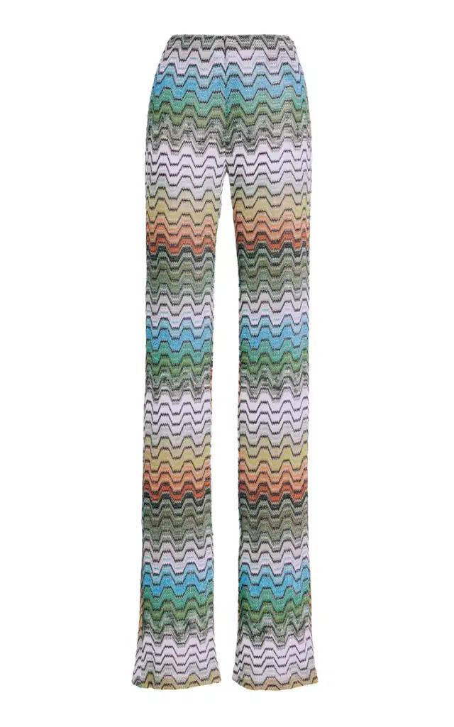 Missoni Wavy Multicolored Straight-Leg Pants