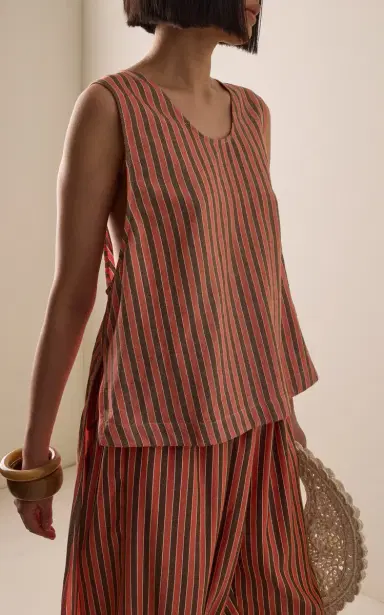 Marrakshi Life Exclusive La Isla The High-Low Cotton Tank Top | Thumbnail 2 Marrakshi Life Exclusive La Isla The High-Low Cotton Tank Top | Thumbnail 2