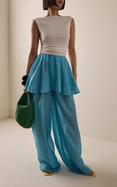 Marrakshi Life Exclusive La Isla The Cotton Peplum Pants | Thumbnail 2 Marrakshi Life Exclusive La Isla The Cotton Peplum Pants | Thumbnail 2