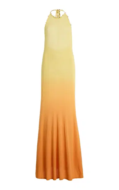 Christopher Esber Exclusive La Isla Beach Quartz Cotton-Blend Maxi Halter Dress | Thumbnail 7