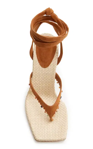 Christopher Esber Exclusive La Isla Beach Quartz Raffia Sandals | Thumbnail 3 Christopher Esber Exclusive La Isla Beach Quartz Raffia Sandals | Thumbnail 3