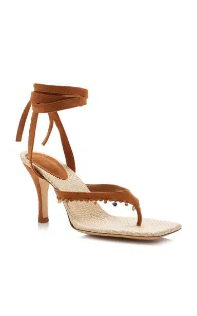 Christopher Esber Exclusive La Isla Beach Quartz Raffia Sandals | Thumbnail 4 Christopher Esber Exclusive La Isla Beach Quartz Raffia Sandals | Thumbnail 4