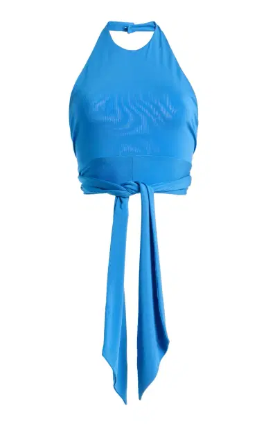 FRANÇOISE Exclusive La Isla Isabella Jersey Cropped Halter Top | Thumbnail 1