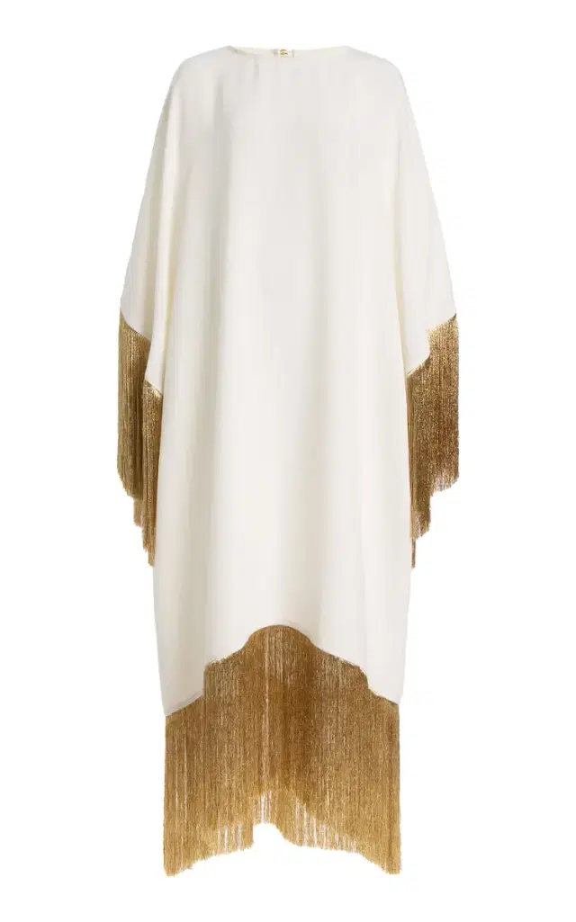 FRANÇOISE Exclusive La Isla Fiona Fringed Crepe Caftan