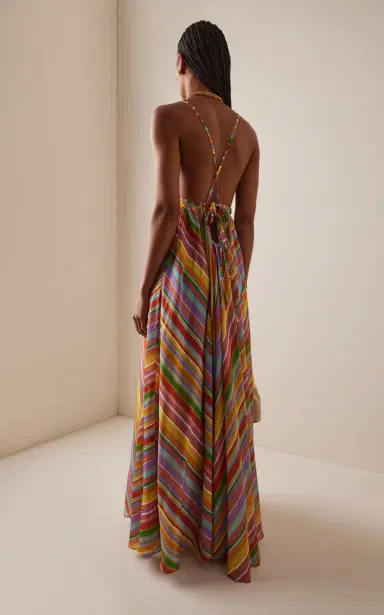 FRANÇOISE Exclusive La Isla Aisha Cotton-Silk Maxi Dress | Thumbnail 4
