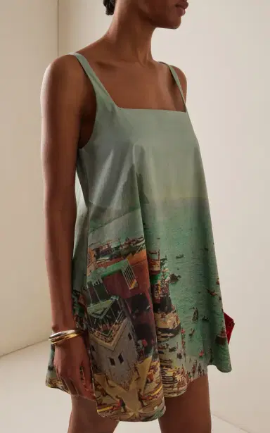 Staud Brio Printed Cotton Mini Dress | Thumbnail 3 Staud Brio Printed Cotton Mini Dress | Thumbnail 3