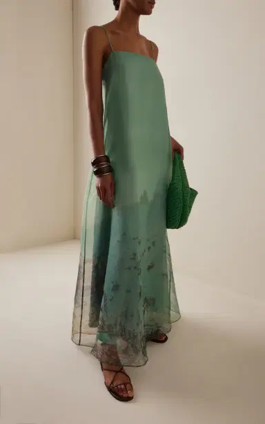 Staud Delfina Printed Organza Maxi Dress | Thumbnail 2