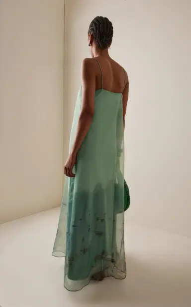 Staud Delfina Printed Organza Maxi Dress | Thumbnail 4