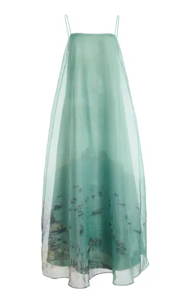 Staud Delfina Printed Organza Maxi Dress | Thumbnail 8