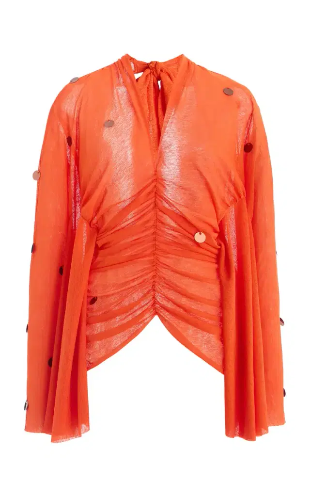 SIEDRÉS Exclusive La Isla Embellished Jersey Top