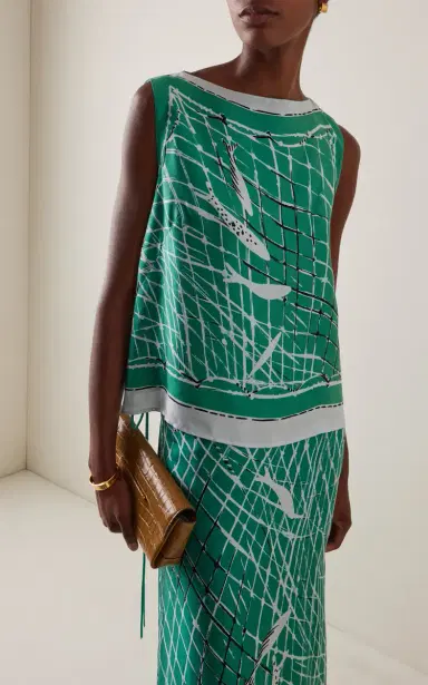 Altuzarra Siggi Tie-Detailed Silk Top | Thumbnail 3 Altuzarra Siggi Tie-Detailed Silk Top | Thumbnail 3
